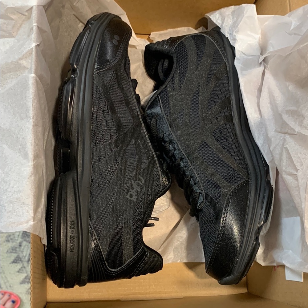 Ryka mesh lace up sneakers shoes devotion plus Black QVC new walking